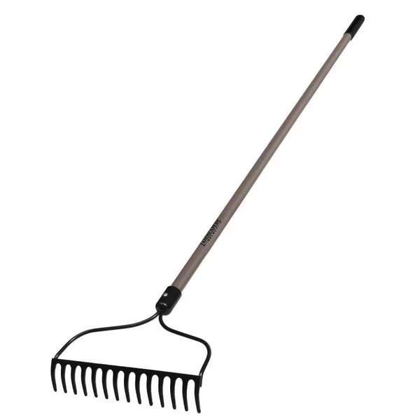 Bow Rake, 135 in W Head, 14 Tine, Steel Tine, 54 in L Handle, Landscapers Select, Mfr#: 34465